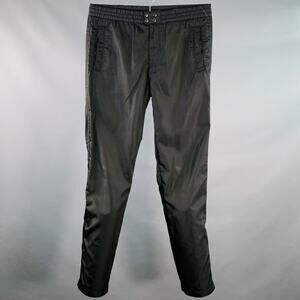 PRADA Size 34 Black Nylon Elastic Waistband Casual Pants